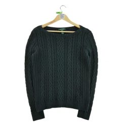 Second life - Kobiety czarny sweter - Stan bardzo dobry. Czarne swetry damskie Ralph Lauren, bez wzorów, bez kołnierzyka, bez ramiączek, bez kaptura. Za 135.32 zł.