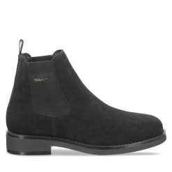 Sztyblety Gant. Czarne botki męskie GANT, bez wzorów, bez zapięcia. Za 539.99 zł.