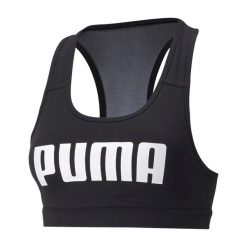 Stanik fitness cardio PUMA Mid Impact 4Keeps Graphic PM. Czarne obuwie sportowe damskie Puma, bez wzorów, na fitness i siłownię. Za 69.99 zł.