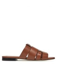 Pollini Klapki SA28051C0MTC0230 Brązowy. Brązowe klapki damskie Pollini, bez wzorów, ze skóry, bez obcasa. Za 679.99 zł.
