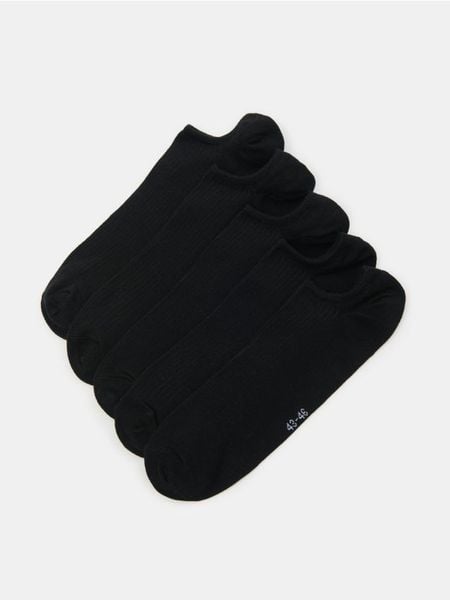 Skarpetki stopki OEKO-TEX 5 pack - czarny. Czarne skarpety męskie Sinsay, bez wzorów. Za 15.99 zł.