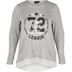 Koszulka "Evix" w kolorze szarym. T-shirty damskie marki Zizzi, z nadrukiem, z okrągłym kołnierzem, z długim rękawem. W wyprzedaży za 86.95 zł.