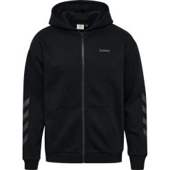 Bluza z kapturem i zamkiem błyskawicznym Hummel Keeper Chevron. Czarne bluzy męskie Hummel, xl, bez wzorów, z bawełny, z kapturem. Za 294.50 zł.