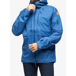 Kurtka wodoodporna męska Fjallraven Keb Eco-Shell Jacket. Niebieskie kurtki męskie Fjällräven, m, bez wzorów, sportowe, bez kaptura. Za 1,836.99 zł.