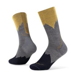 Skarpety turystyczne Buff Merino LIghtweight Crew Sock LWC3. Szare skarpety damskie Buff, bez wzorów, z elastanu. Za 116.59 zł.