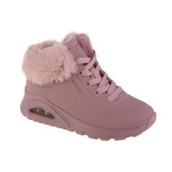 Buty zimowe dziewczęce, Uno - Fall Air. Czerwone buty zimowe dziewczęce Skechers, bez wzorów, z materiału, bez zapięcia. Za 259.99 zł.