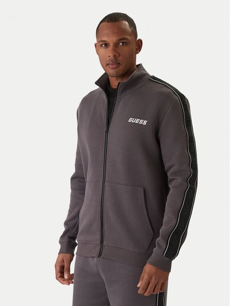 Guess Bluza Z2YQ10 KB3P2 Szary Regular Fit. Szare bluzy męskie Guess, m, z aplikacjami, z bawełny, bez kaptura. Za 284.99 zł.