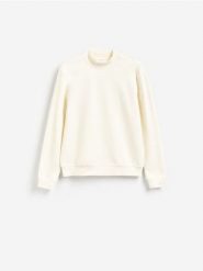 Bluza z półgolfem - złamana biel. Bluzy męskie Reserved, l, bez wzorów, z bawełny, bez kaptura. Za 99.99 zł.