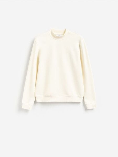 Bluza z półgolfem - złamana biel. Bluzy męskie Reserved, l, bez wzorów, z bawełny, bez kaptura. Za 99.99 zł.