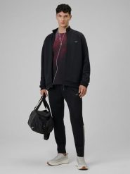 4F Spodnie treningowe szybkoschnące męskie - czarne XL. Czarne spodnie sportowe męskie 4f, m, bez wzorów, ze skóry. Za 179.99 zł.