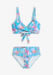 Bikini bustier z kopertowym dekoltem (komplet 2-cz.). Bikini damskie bonprix, bez wzorów. Za 127.99 zł.