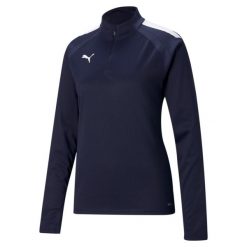 Damski top treningowy 1/4 zip Puma Team Liga. Białe bluzy sportowe damskie Puma, xs, bez wzorów, bez kaptura, na fitness i siłownię. Za 254.50 zł.