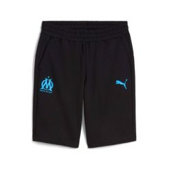 Szorty Puma. Czarne krótkie spodenki sportowe męskie Puma, bez wzorów, do piłki nożnej. Za 201.00 zł.