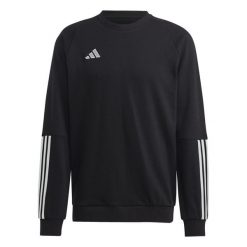 Bluza sportowa męska Adidas Tiro 23 Competition Crew. Czarne bluzy męskie Adidas, m, bez wzorów, z bawełny, bez kaptura. Za 163.99 zł.