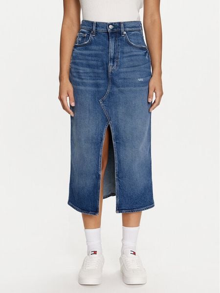Tommy Jeans Spódnica jeansowa Claire DW0DW18225 Niebieski Regular Fit. Niebieskie spódnice damskie Tommy Jeans, bez wzorów, z bawełny. Za 289.99 zł.