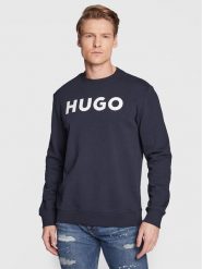 Hugo Bluza Dem 50477328 Granatowy Regular Fit. Niebieskie bluzy męskie Hugo, m, bez wzorów, z bawełny, bez kaptura. Za 259.99 zł.