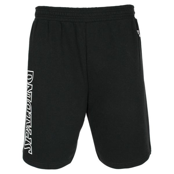 Szorty Spalding Team II. Czarne krótkie spodenki sportowe męskie Spalding, s, bez wzorów, z bawełny. Za 183.00 zł.