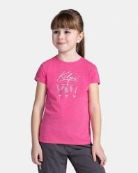 Dziewczęca bawełniana koszulka Kilpi MALGA-JG. Czerwone t-shirty i topy dla dziewczynek Kilpi, bez wzorów, z bawełny, bez ramiączek. Za 60.57 zł.