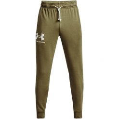 Spodnie Under Armour Terry, Mężczyźni. Białe buty sportowe męskie Under Armour, m, bez wzorów, z bawełny, na fitness i siłownię. Za 318.00 zł.