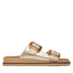 Klapki Tamaris. Żółte klapki damskie Tamaris, bez wzorów, bez obcasa. Za 209.99 zł.