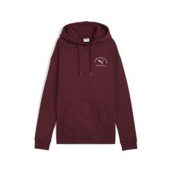 Damska bluza z kapturem PUMA Class o luźnym kroju PUMA Ruby Shimmer Red. Czerwone bluzy sportowe damskie Puma, bez wzorów, z kapturem, do biegania. Za 269.00 zł.