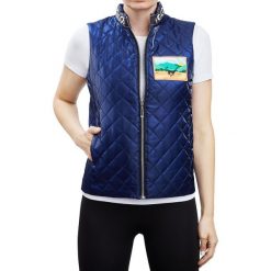 Damska kurtka bez rękawów Galop Wear. Niebieskie kurtki damskie GALOP WEAR, m, z aplikacjami, z acetatu, bez kaptura. Za 356.80 zł.