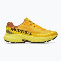 Buty do biegania męskie Merrell Agility Peak 5 rush. Żółte buty sportowe męskie Merrell, bez zapięcia, do biegania. Za 479.99 zł.