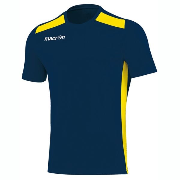 Koszulka Macron sirius. Niebieskie koszulki sportowe męskie Macron, m, bez wzorów, z jersey, bez kołnierzyka, bez ramiączek, do piłki nożnej. Za 123.00 zł.
