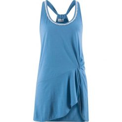 Top plażowy bonprix błękitny melanż. Niebieskie topy damskie bonprix, melanż, z dżerseju. Za 44.99 zł.