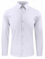 Męska Koszula Wizytowa, Taliowany Krój - Victorio - Biała. Białe koszule męskie Victorio, m, bez wzorów, z bawełny, eleganckie, bez kołnierzyka, bez ramiączek. Za 135.00 zł.