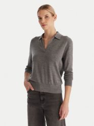 Calvin Klein Sweter LV044A305G Szary Regular Fit. Szare swetry damskie Calvin Klein, m, bez wzorów, z syntetyku, bez kołnierzyka, bez ramiączek, bez kaptura. Za 469.99 zł.