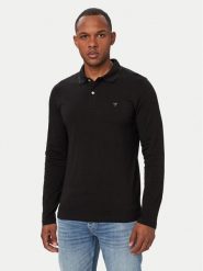 Guess Polo M6YP36 K4395 Czarny Extra Slim Fit. Czarne koszulki polo męskie Guess, l, z aplikacjami, z bawełny, bez ramiączek. Za 294.99 zł.