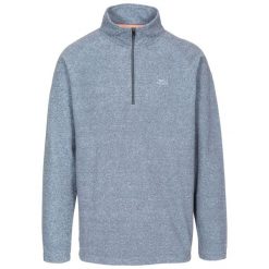 Bluza Polarowa Męska Keynote Anti Pilling 1/4. Niebieskie bluzy męskie Trespass, l, bez wzorów, z dzianiny, bez kaptura, na fitness i siłownię. Za 66.99 zł.