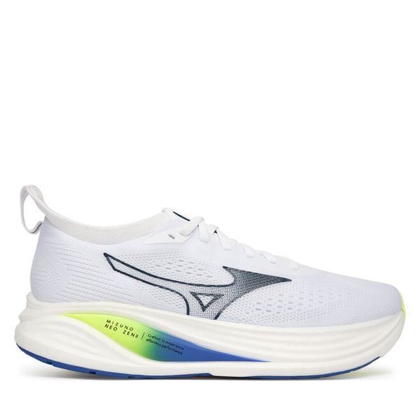 Buty do biegania Mizuno. Białe buty sportowe męskie Mizuno, bez zapięcia, do biegania. Za 459.99 zł.