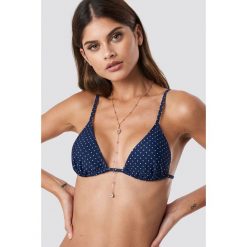 NA-KD Swimwear Trójkątna góra bikini z wiązaniem - Blue,Navy. Niebieskie bikini damskie NA-KD Swimwear. Za 60.95 zł.