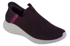 Buty sportowe Sneakersy damskie, Skechers Ultra Flex 3.0-Shiny Night Slip-Ins. Czerwone obuwie sportowe damskie Skechers, bez wzorów, z materiału, trekkingowe. Za 299.99 zł.
