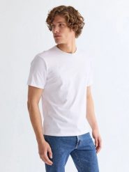 3PAK MESKA KOSZULKA WRANGLER TEE WHITE 112371480. Białe t-shirty męskie Wrangler, xxl, bez wzorów, bez kołnierzyka. Za 139.99 zł.