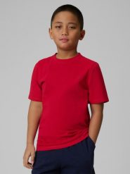 T-shirt regular gładki chłopięcy 4F 4FJRSS26TTSHM3598. Czerwone t-shirty dla chłopców 4f, bez wzorów, z bawełny, bez ramiączek. Za 29.99 zł.