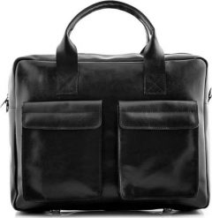 Belveder Torba na laptopa skórzana 15 czarna BVL82. Czarne torby na laptopa męskie Belveder, bez wzorów. Za 479.90 zł.