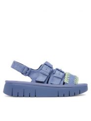 Roxy Sandały HY62277-2 Niebieski. Niebieskie sandały damskie Roxy, bez wzorów, z materiału, bez obcasa, na płaskiej podeszwie, bez zapięcia. Za 199.99 zł.