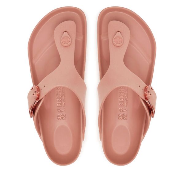 Japonki Birkenstock. Czerwone klapki damskie Birkenstock, bez wzorów, bez obcasa. Za 269.99 zł.