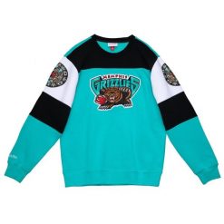 Bluza okrągły dekolt Memphis Grizzlies. Niebieskie bluzy męskie Mitchell & Ness, bez wzorów, bez kaptura. Za 307.50 zł.