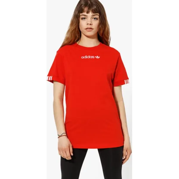 Adidas Koszulka Ss Coeeze T Shirt Coeeze , czerwony, rozmiar S. Czerwone koszulki sportowe damskie Adidas, s, z aplikacjami, z bawełny, bez kołnierzyka, bez ramiączek, climacool (adidas). W wyprzedaży za 99.99 zł.