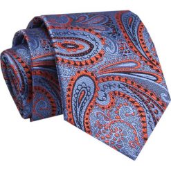 Krawat - ALTIES - Niebieski, Motyw Pomarańczowy. Niebieskie krawaty i muchy Alties, bez wzorów, z tkaniny, eleganckie. Za 49.00 zł.