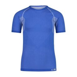 Koszulka CMP. Niebieskie koszulki sportowe męskie CMP, l, bez wzorów, bez kołnierzyka, bez ramiączek, na fitness i siłownię. Za 155.00 zł.