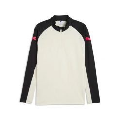 Męska dopasowana bluza individualLIGA z zamkiem 1/4 PUMA. Brązowe bluzy męskie Puma, m, bez wzorów, z dzianiny, bez kaptura. Za 229.00 zł.