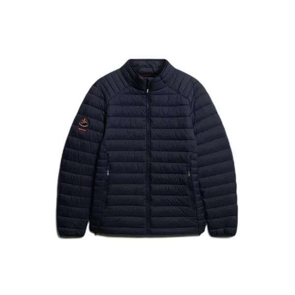 Kurtka puchowa Superdry Fuji Lite. Niebieskie kurtki męskie Superdry., s, bez wzorów, z puchu, casualowe, bez kaptura. Za 441.70 zł.