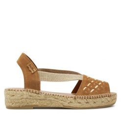 Espadryle Toni Pons. Brązowe sandały damskie Toni Pons, bez wzorów, bez obcasa, bez zapięcia. Za 259.99 zł.