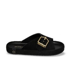 Klapki damskie skórzane Casablanca. Zielone klapki damskie Aulp, bez wzorów, z gumy, boho, bez obcasa, na płaskiej podeszwie. Za 229.99 zł.