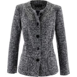 Żakiet bonprix czarno-biały melanż. Żakiety damskie marki bonprix. Za 189.99 zł.
